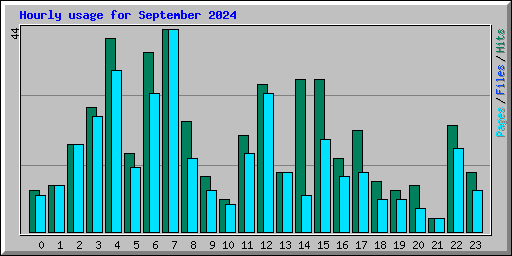 Hourly usage for September 2024