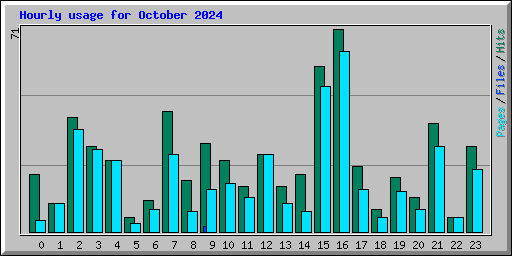 Hourly usage for October 2024